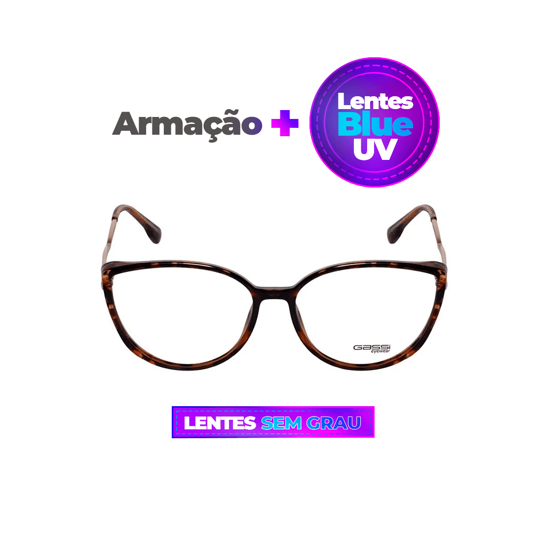 Óculos Gassi Zoe + Lentes Blue UV COMBO